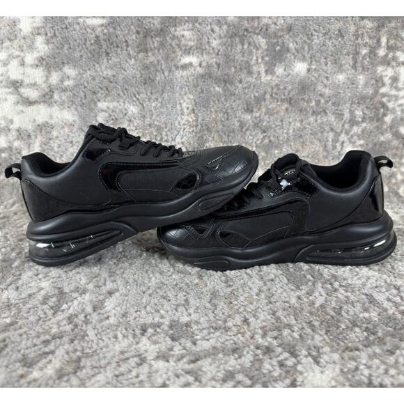 Guess Womens Size 8.5M Fever Running Lace Up Sneakers Black Walking Shoes - Picture 6 of 9